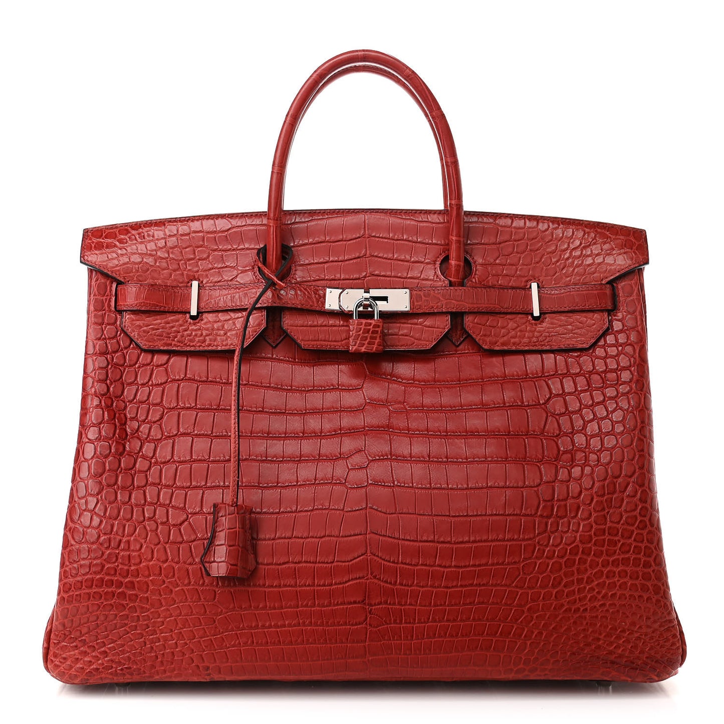 Matte Porosus Crocodile Birkin 40 Rouge H