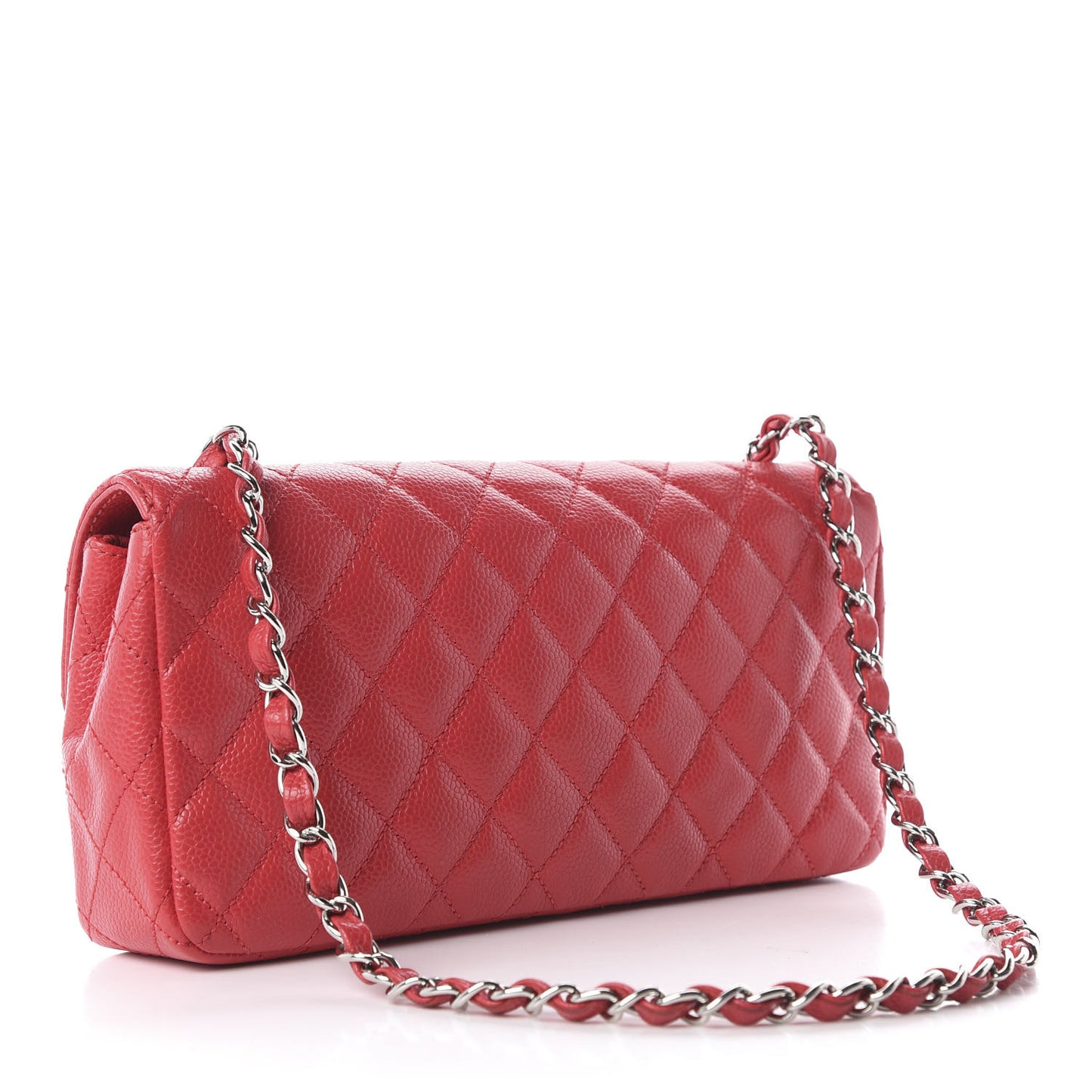 Caviar Quilted East West Flap Red