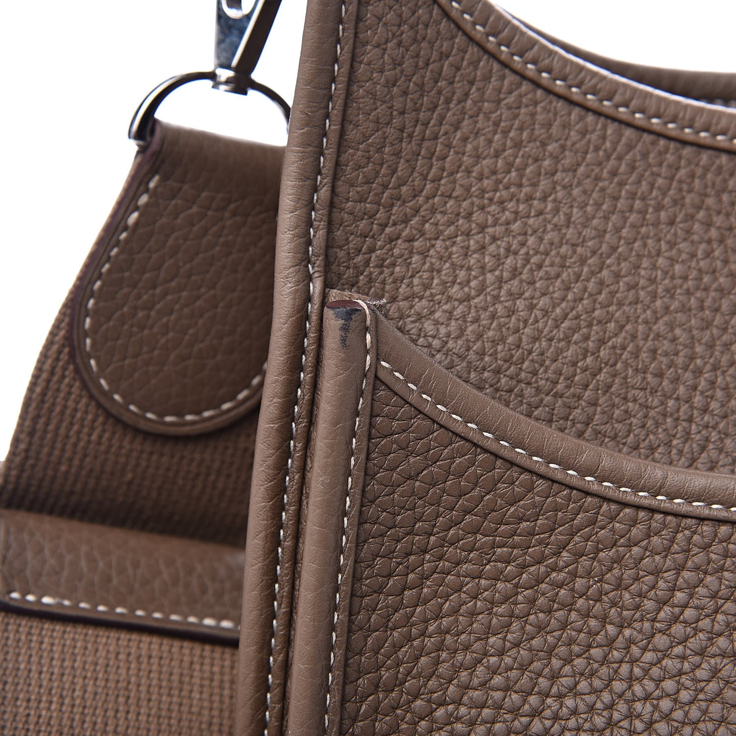 Hermes Taurillon Clemence Evelyne III PM Etoupe 10 of 13