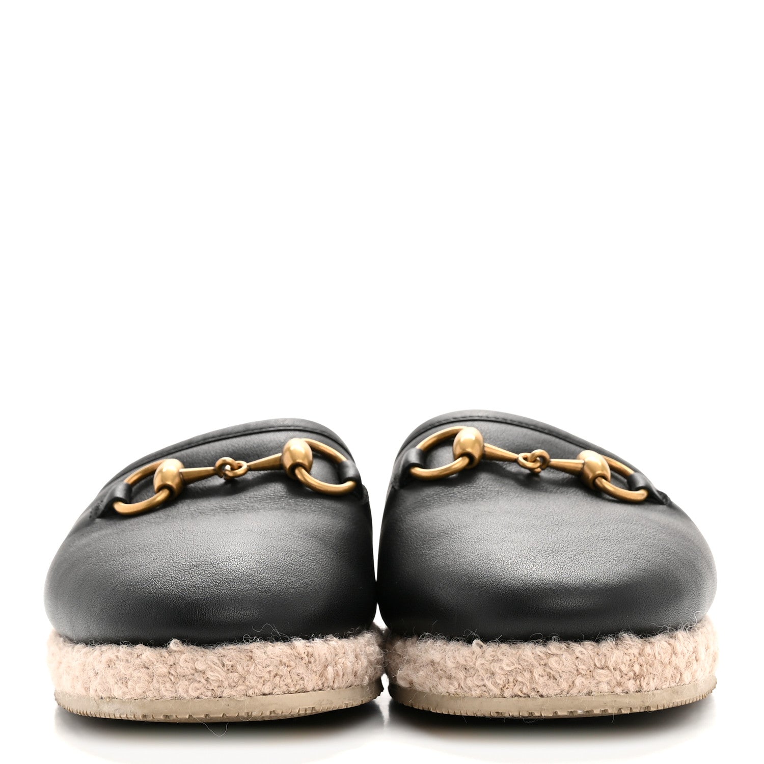 Gucci Nappa Wool Womens Fria Slippers 36 Black Butterscotch 3 of 10