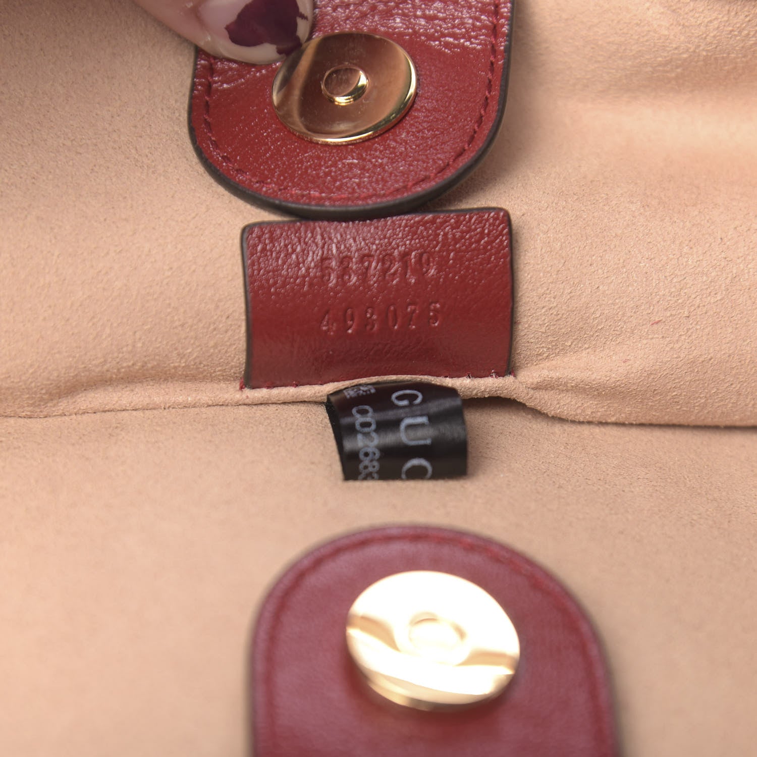 Gucci Calfskin Large Rajah Chain Tote Romantic Cherry 7 of 10