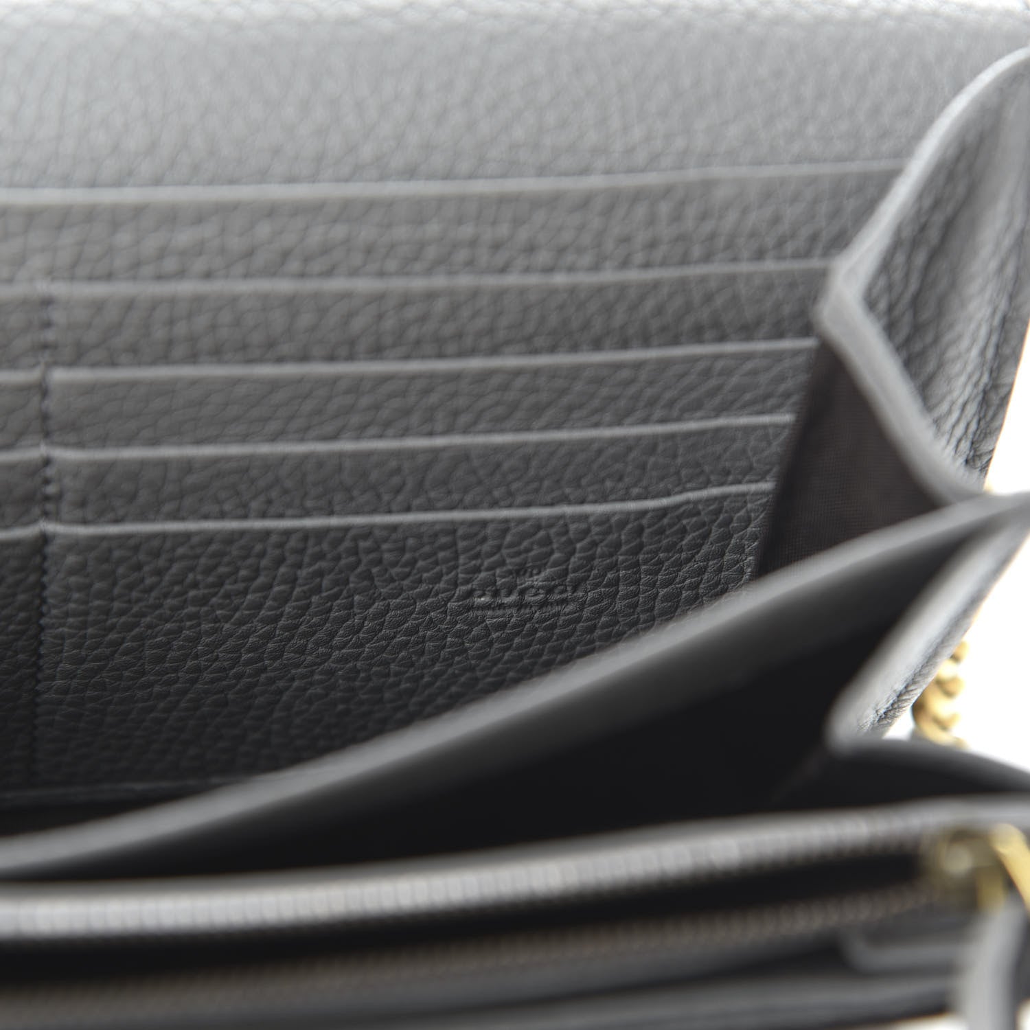 Gucci Cellarius Calfskin GG Marmont Chain Wallet Deep Grey 8 of 11