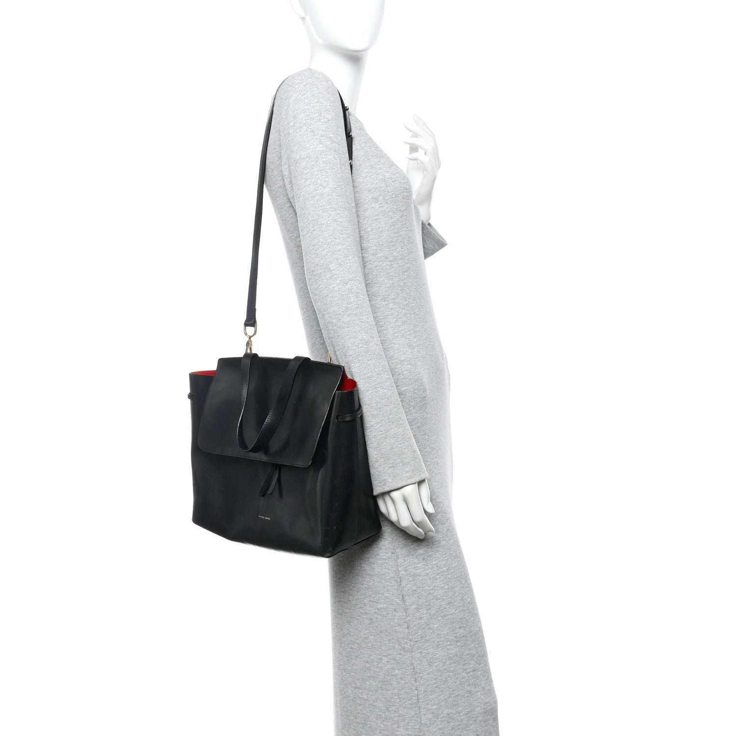 Mansur Gavriel Calfskin Lady Bag Black Flamma 2 of 15
