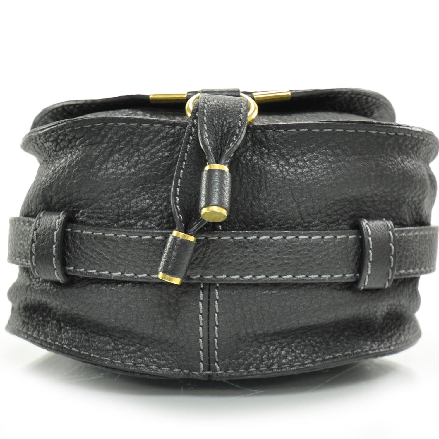 Chloe Leather Marcie Round Crossbody Bag Black 5 of 9