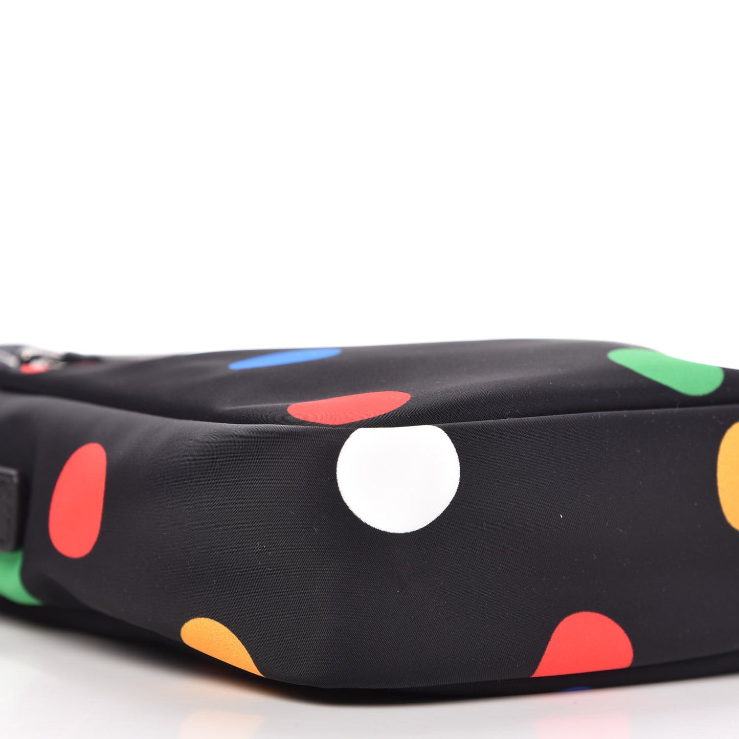 Nylon Polka Dot Mini Klassic Crossbody Black