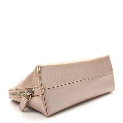 Chanel Metallic Goatskin Cosmetic Case Gold 4 of 9