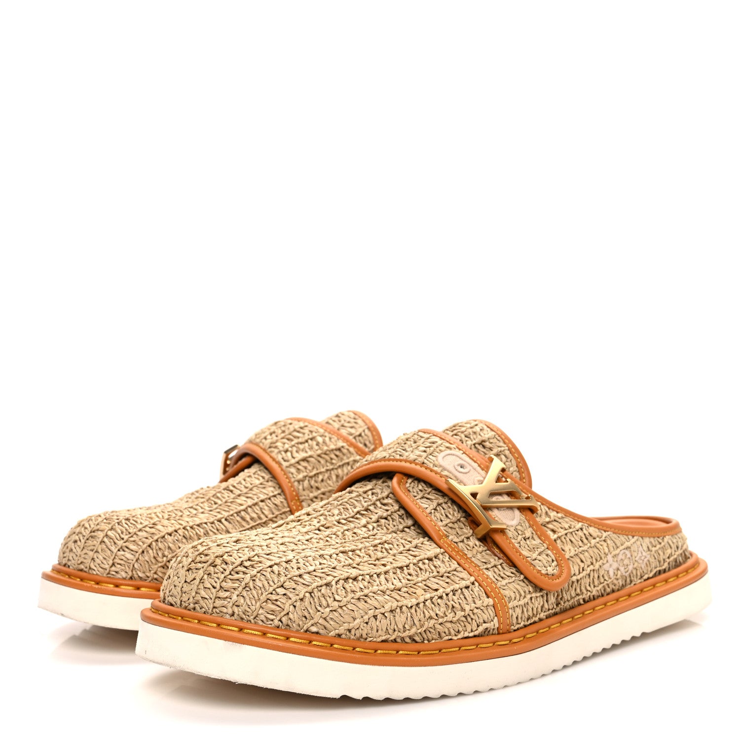 Louis Vuitton Raffia LV Easy Mens Mule 9.5 Beige 4 of 10