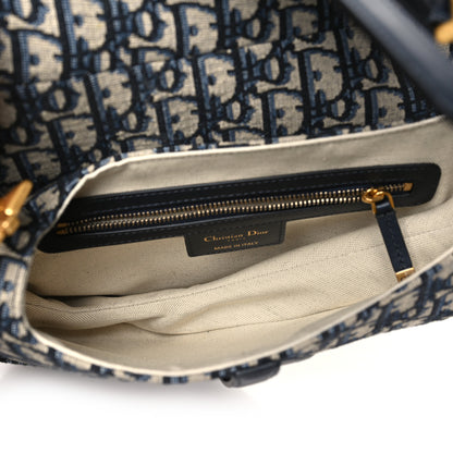 Christian Dior Oblique Saddle Bag With Strap Blue 5 of 10