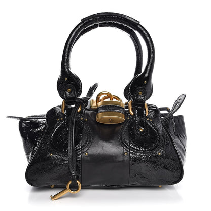 Chloe Patent Lambskin Small Paddington Satchel Black 1 of 8