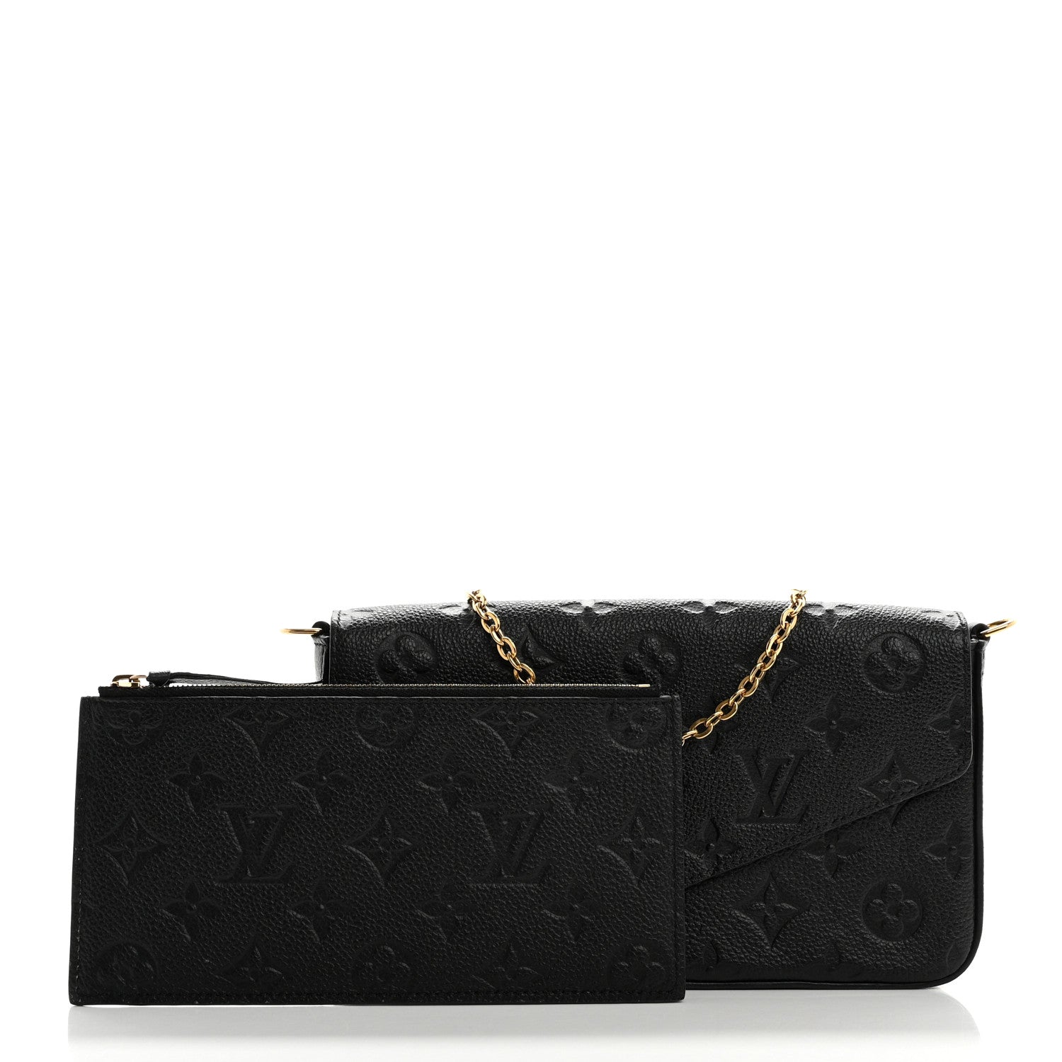 Louis Vuitton Empreinte Pochette Felicie Chain Wallet Black 3 of 10