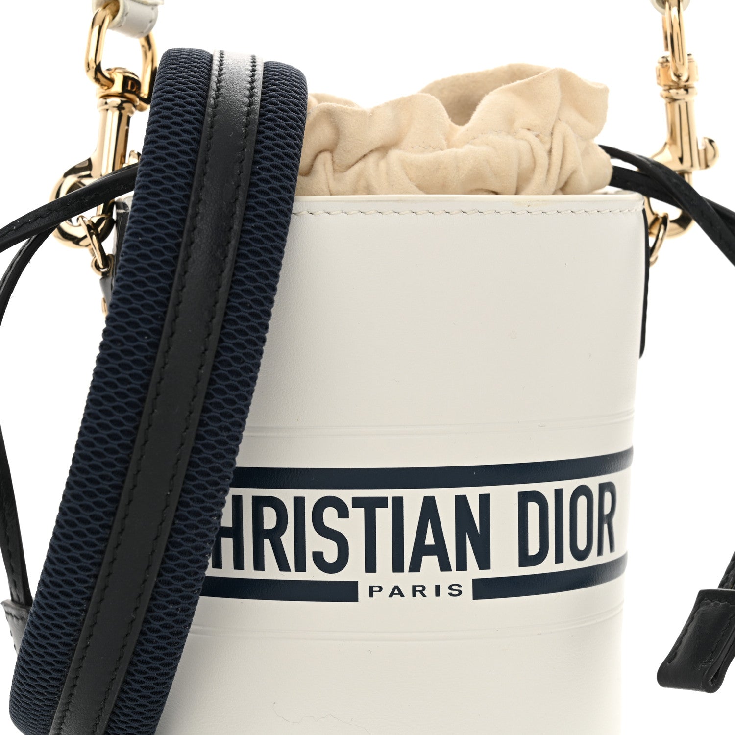 Christian Dior Calfskin Micro Dior Vibe Bucket White Blue 8 of 11