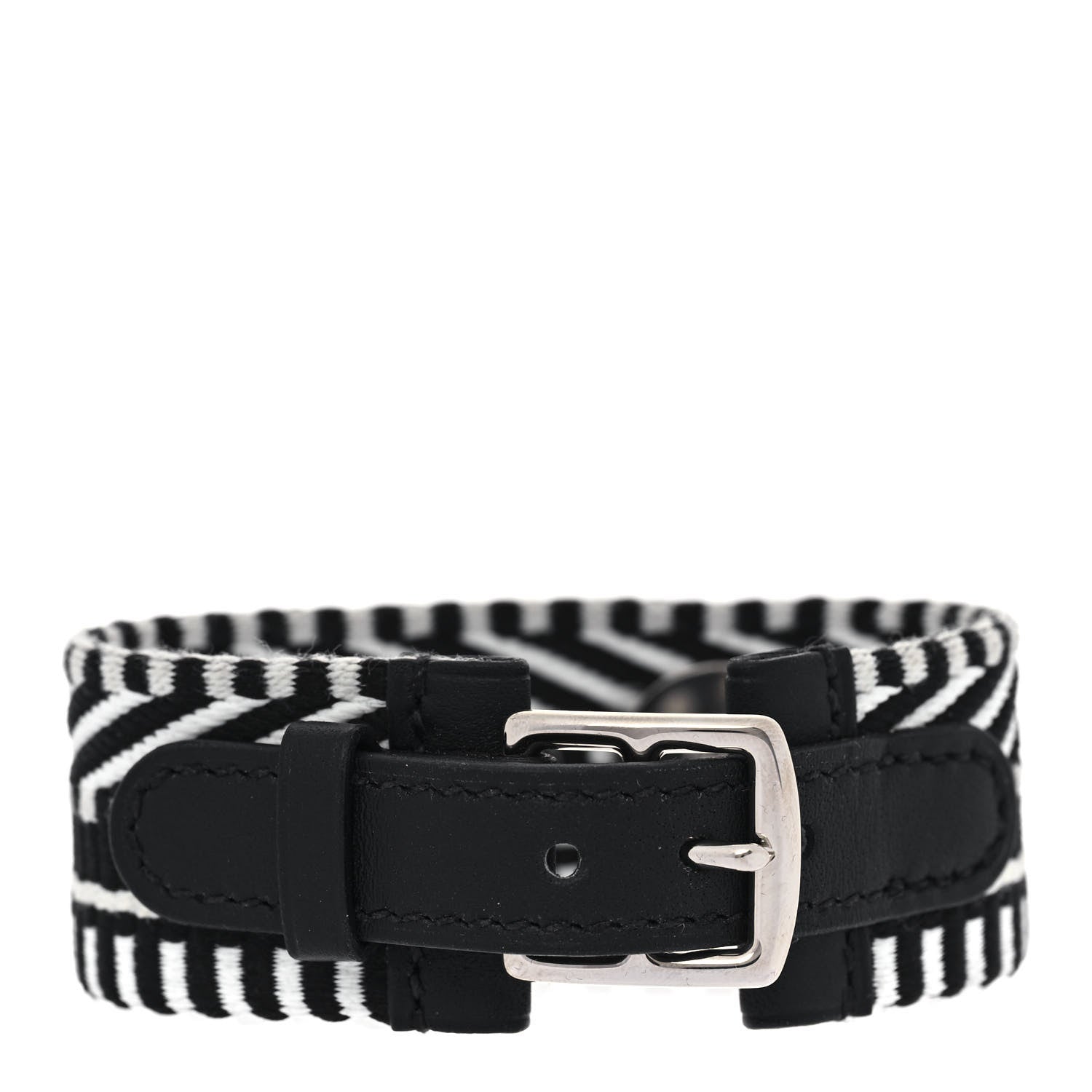 Hermes Toile Sombrero Rivale Cavale Bracelet T3 Black 3 of 8