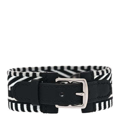 Hermes Toile Sombrero Rivale Cavale Bracelet T3 Black 3 of 8