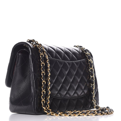 Chanel Lambskin Quilted Jumbo Double Flap Black 4 of 9