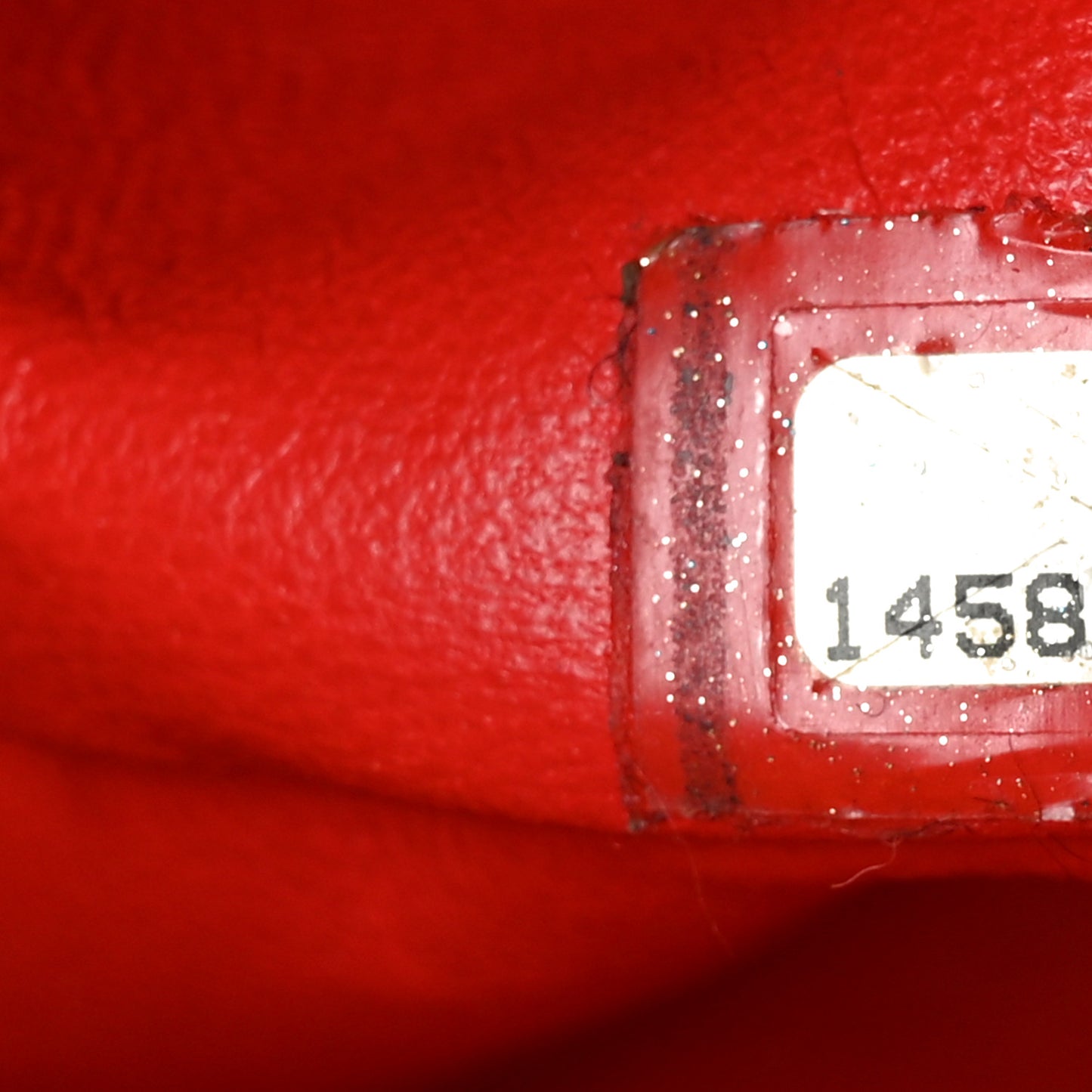 Distressed Patent Quilted 2.55 Reissue Flap Red