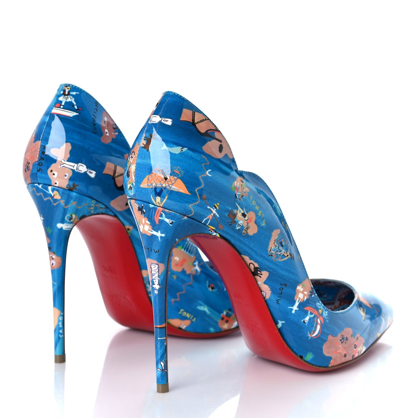 Patent Loubi Odyssey Hot Chick 100 Pumps 39.5 Multicolor