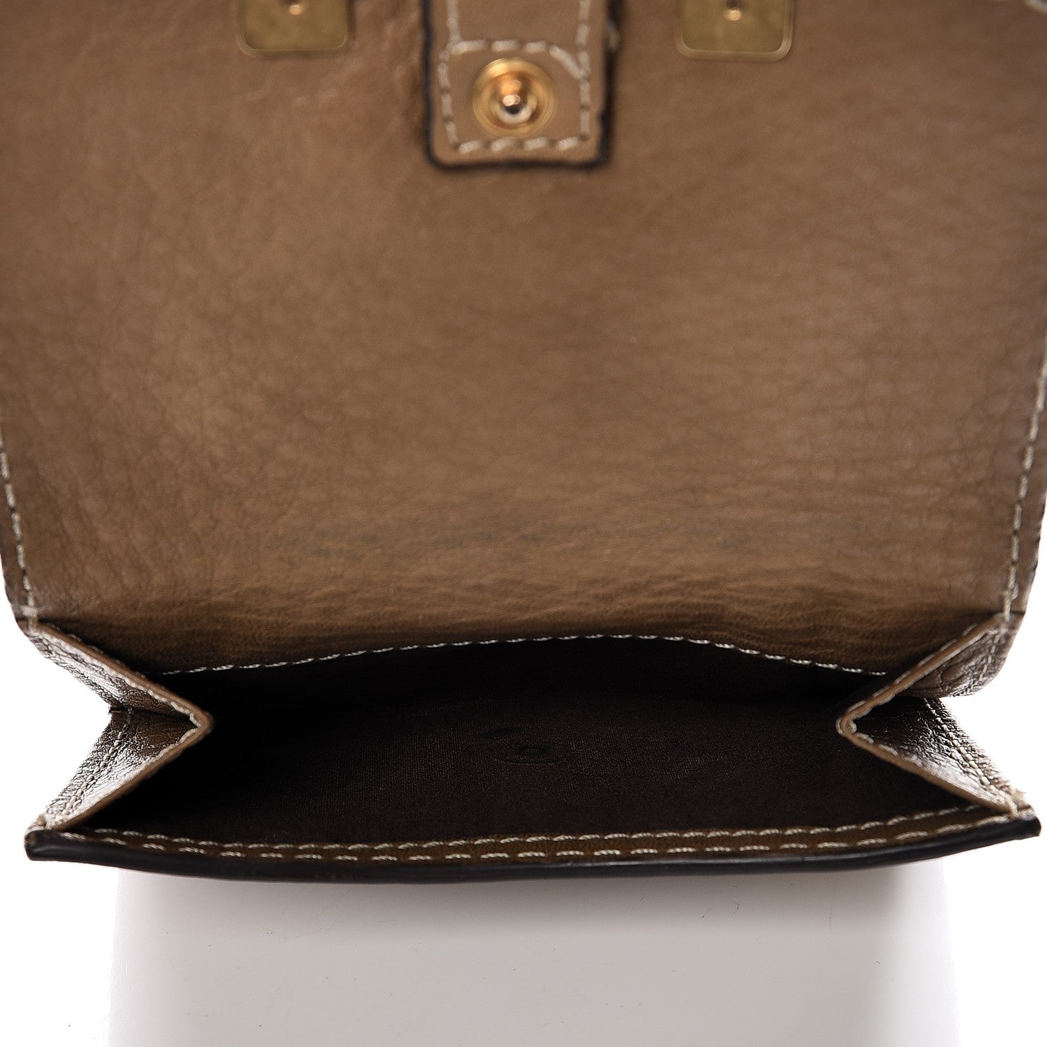 Chloe Grained Calfskin Marcie Square Wallet Nut 5 of 9