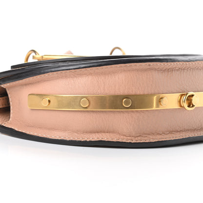 Chloe Calfskin Suede Patchwork Small Nile Bracelet Minaudiere Bag Beige Brown 10 of 15