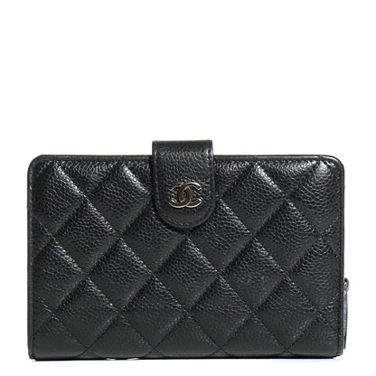 Chanel Caviar Quilted Zipped Pocket Wallet Black 1 of 9