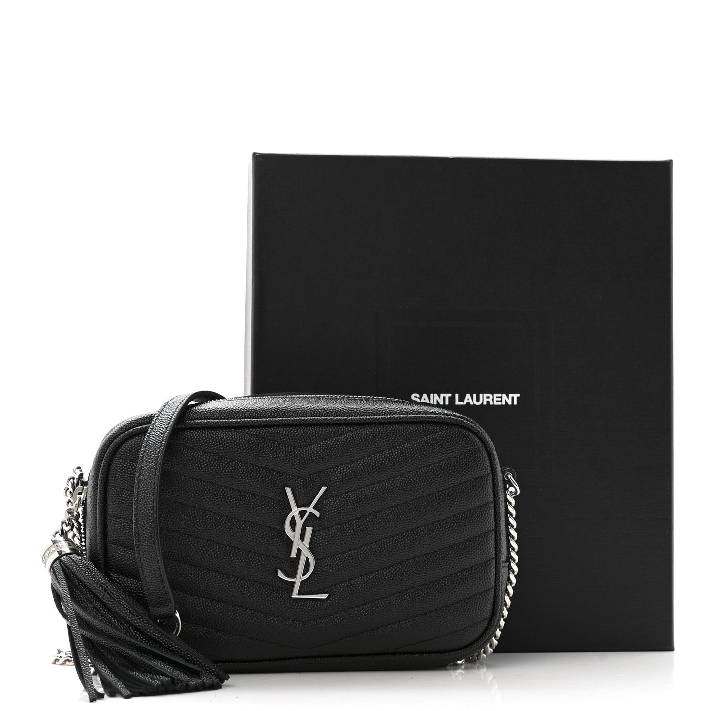 Grain De Poudre Matelasse Monogram Mini Lou Camera Bag Black