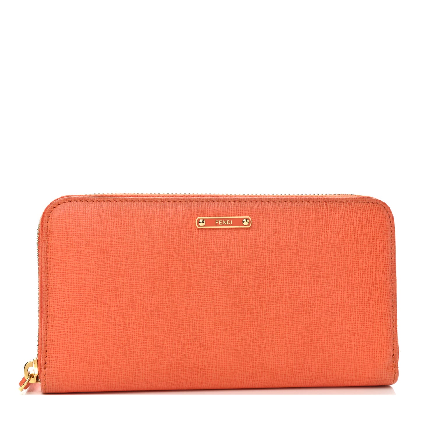 Vitello Elite Zip Around Wallet Arancio