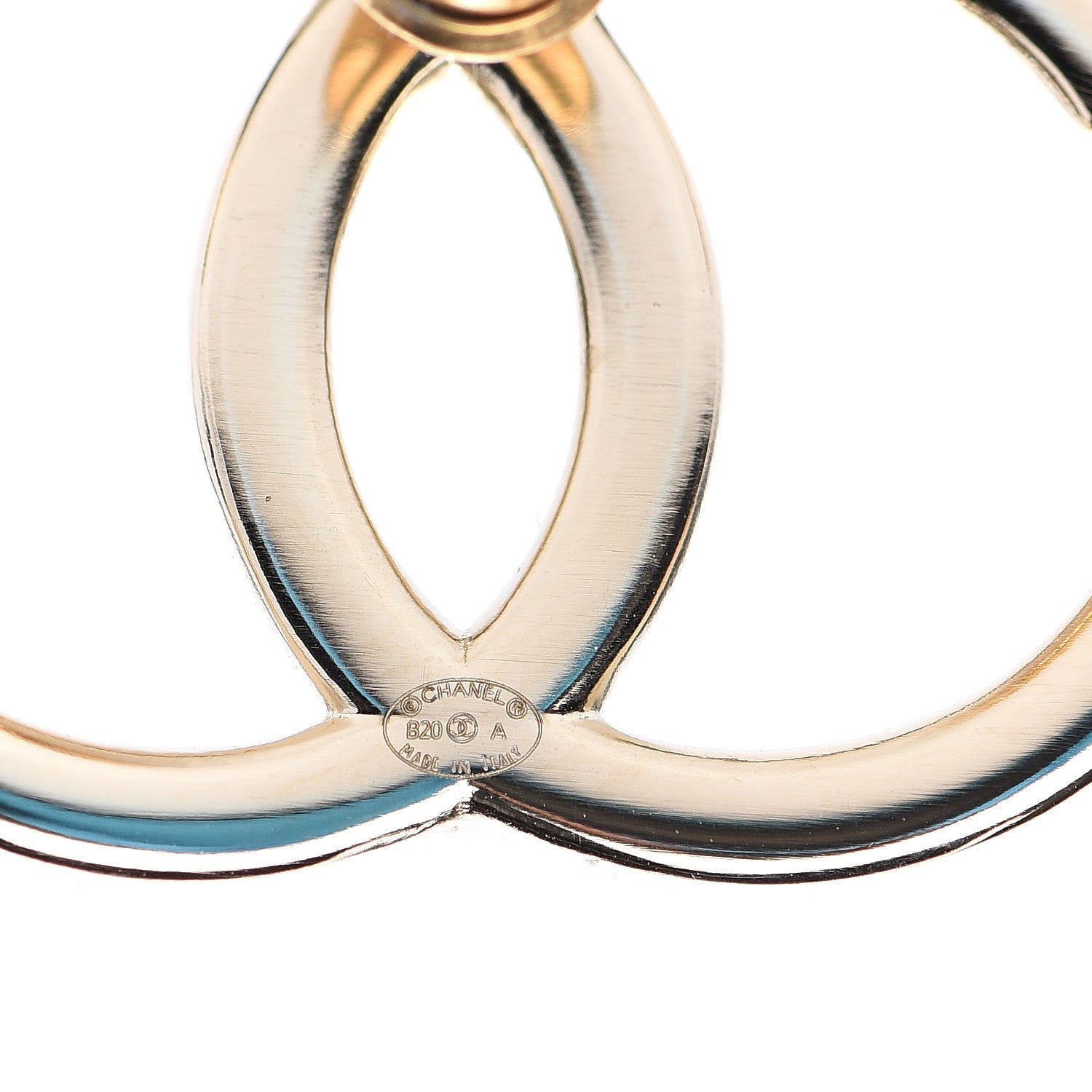 Chanel Baguette Crystal High Society CC Earrings Gold 3 of 5
