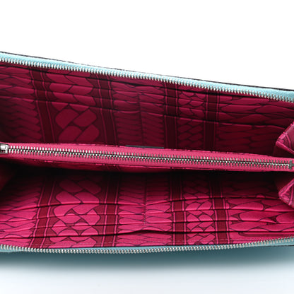 Hermes Epsom Silk'In Wallet Bleu Atoll Rose Tyrien 4 of 7