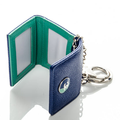 Chanel Caviar Photo Holder Key Chain Blue Turquoise 5 of 6