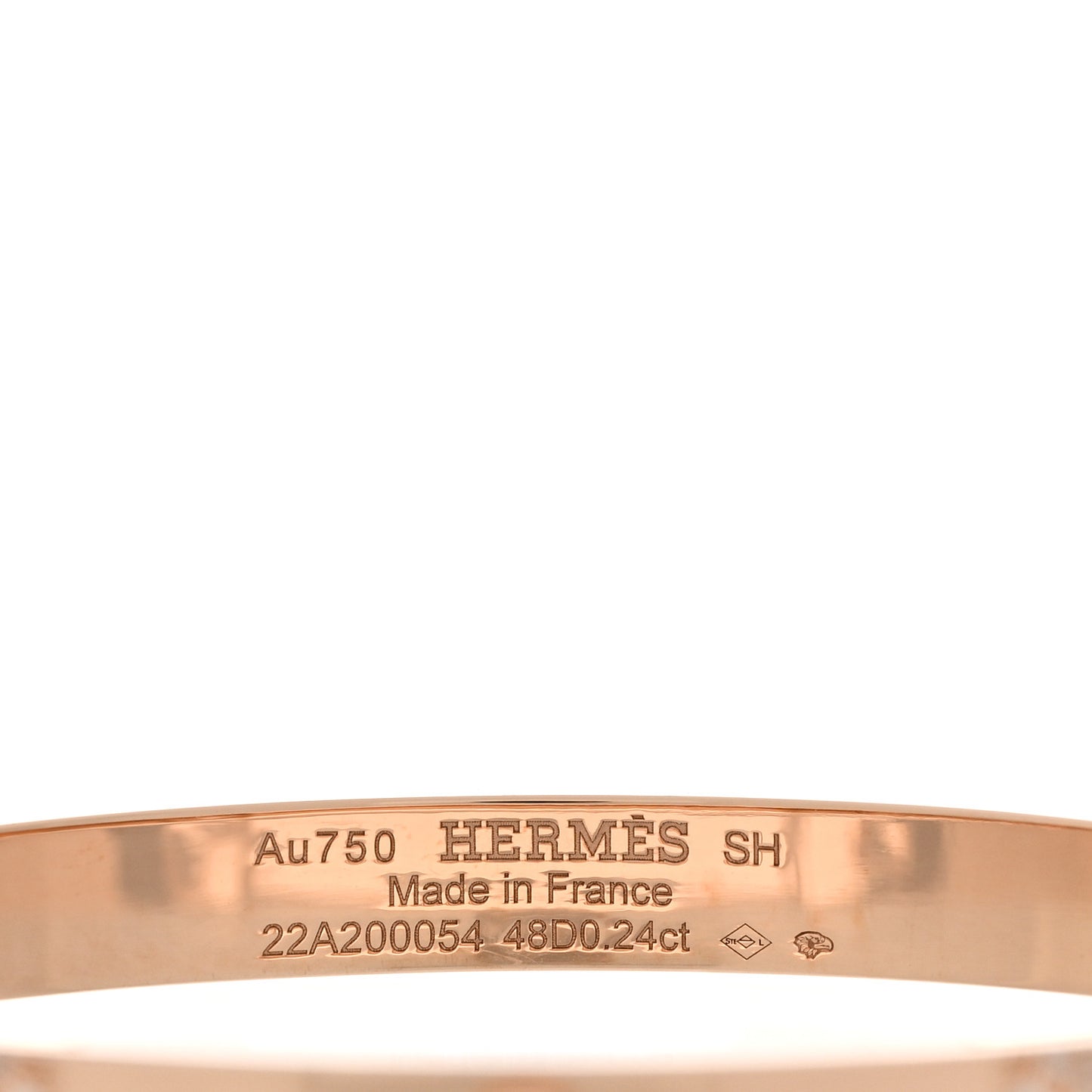 18K Rose Gold Diamond PM Collier De Chien Bracelet SH