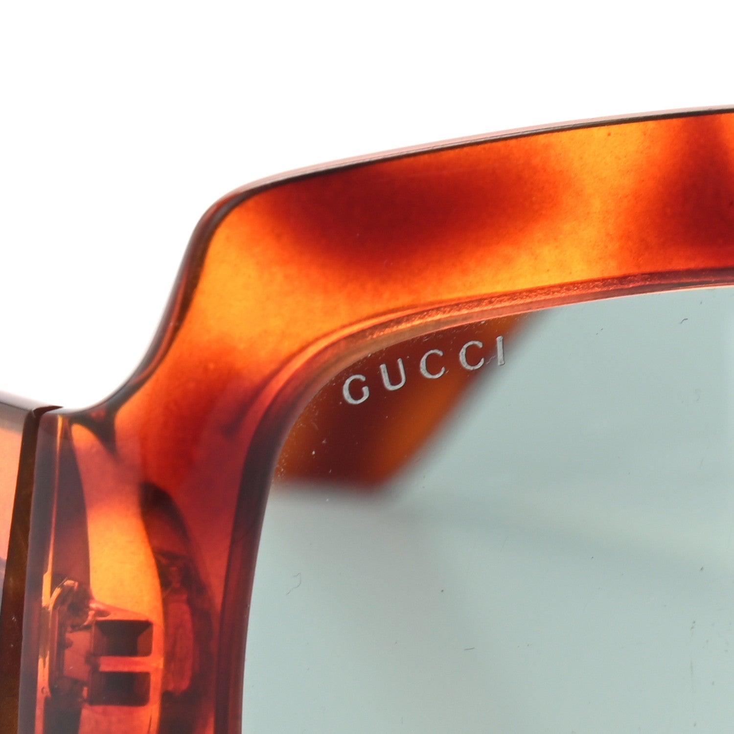 Gucci Acetate Square Frame Sunglasses GG 0053S Havana 7 of 7