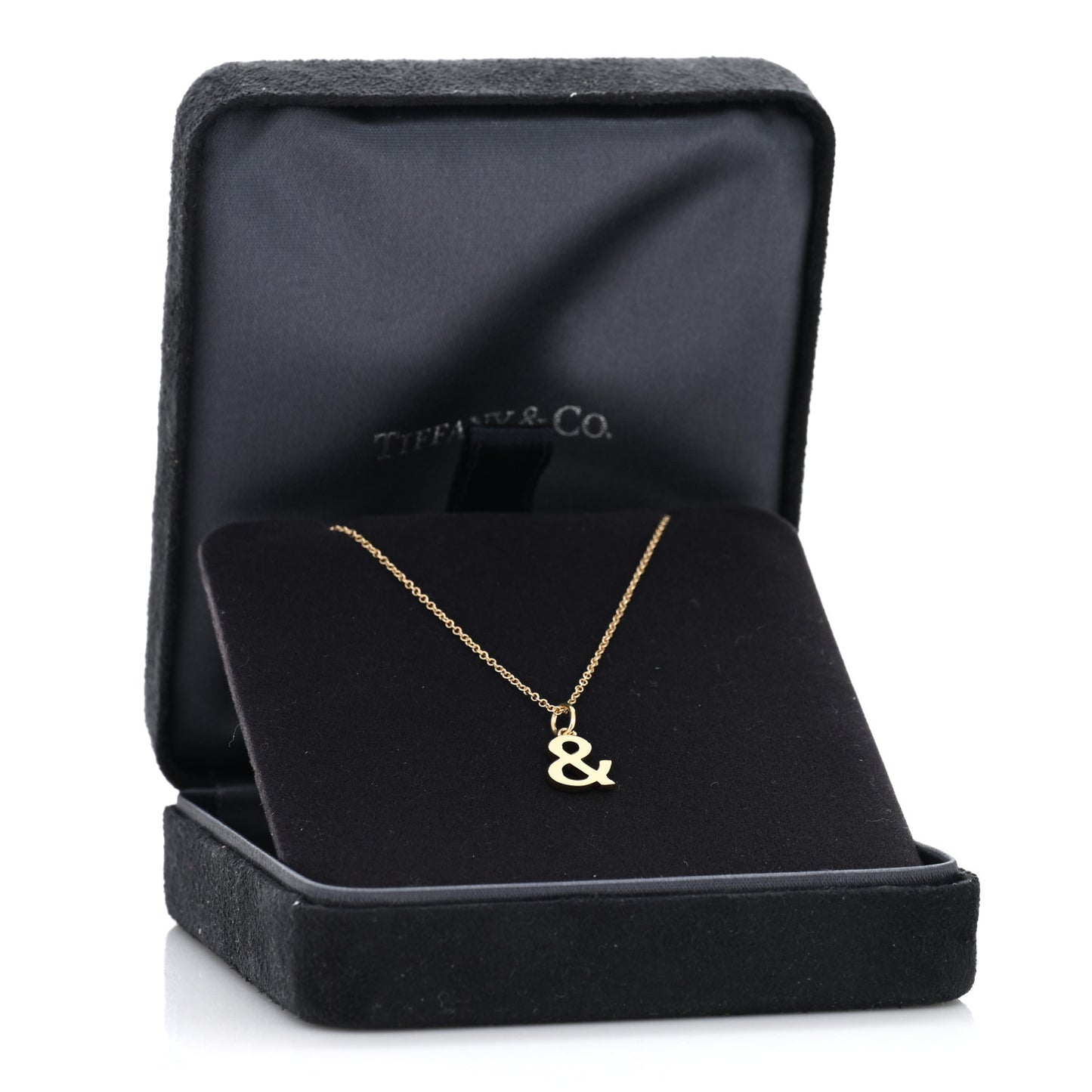 18K Yellow Gold Ampersand Pendant Necklace