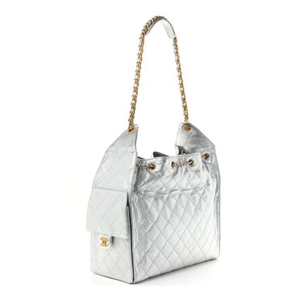 Chanel Metallic Caviar Quilted Medium Chanel 25 Handbag Silver 4 of 11