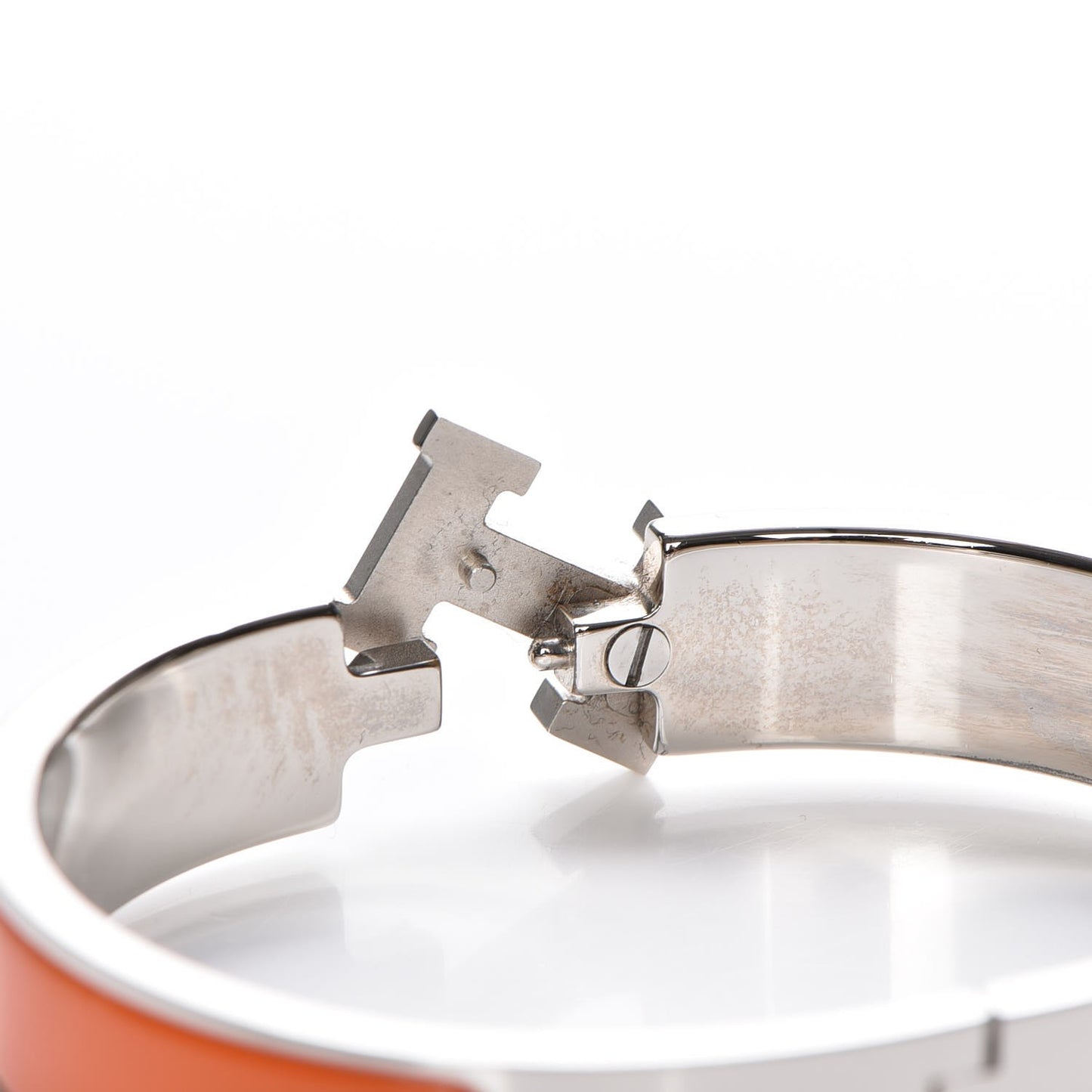 Enamel Clic Clac H Narrow Bracelet PM Orange