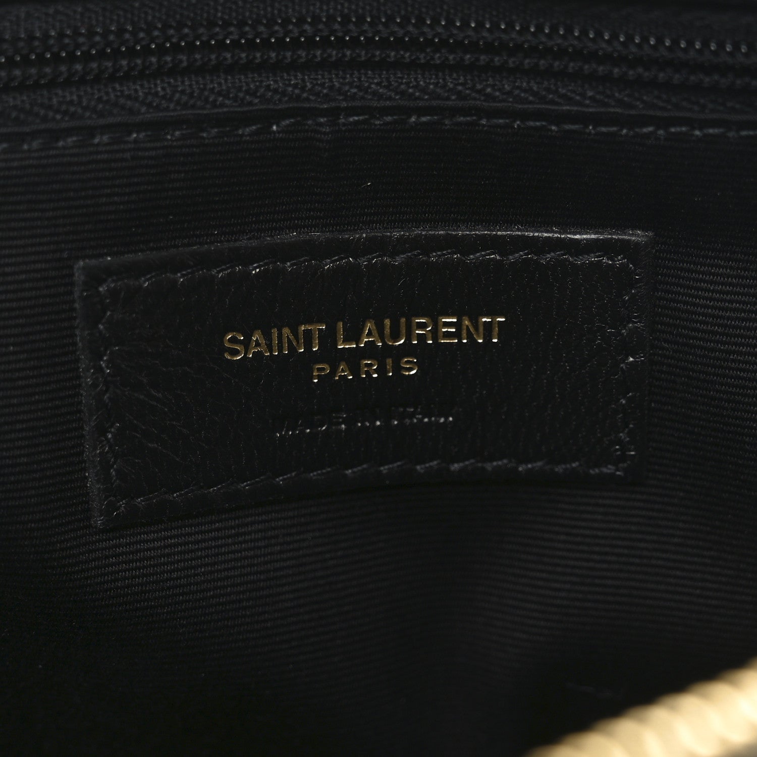 Saint Laurent Lambskin Calypso Cosmetic Case Black 6 of 10
