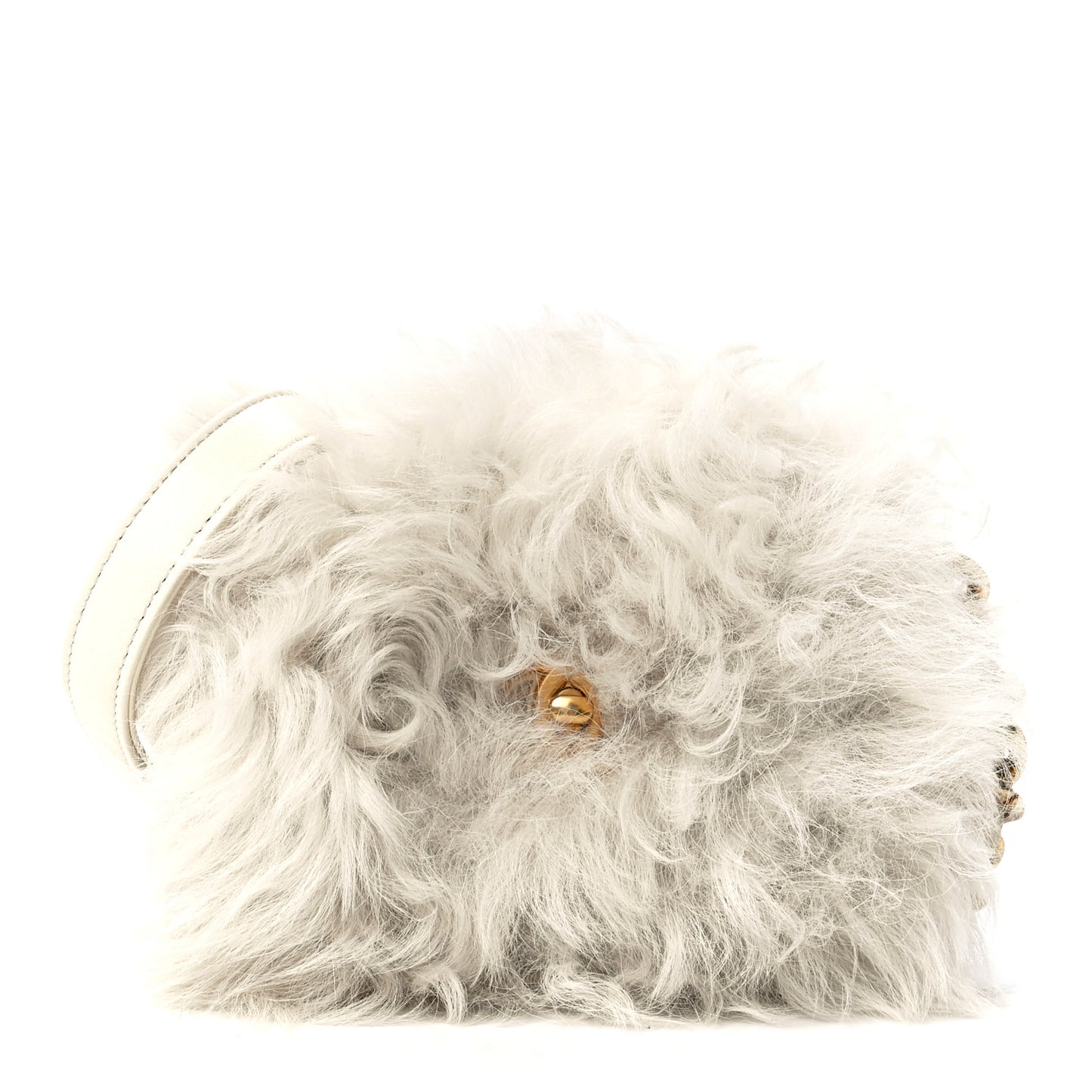 Shearling Lambskin Flap White