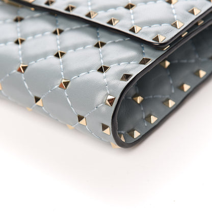 Valentino Garavani Nappa Rockstud Spike Wallet on Chain Nube 10 of 11