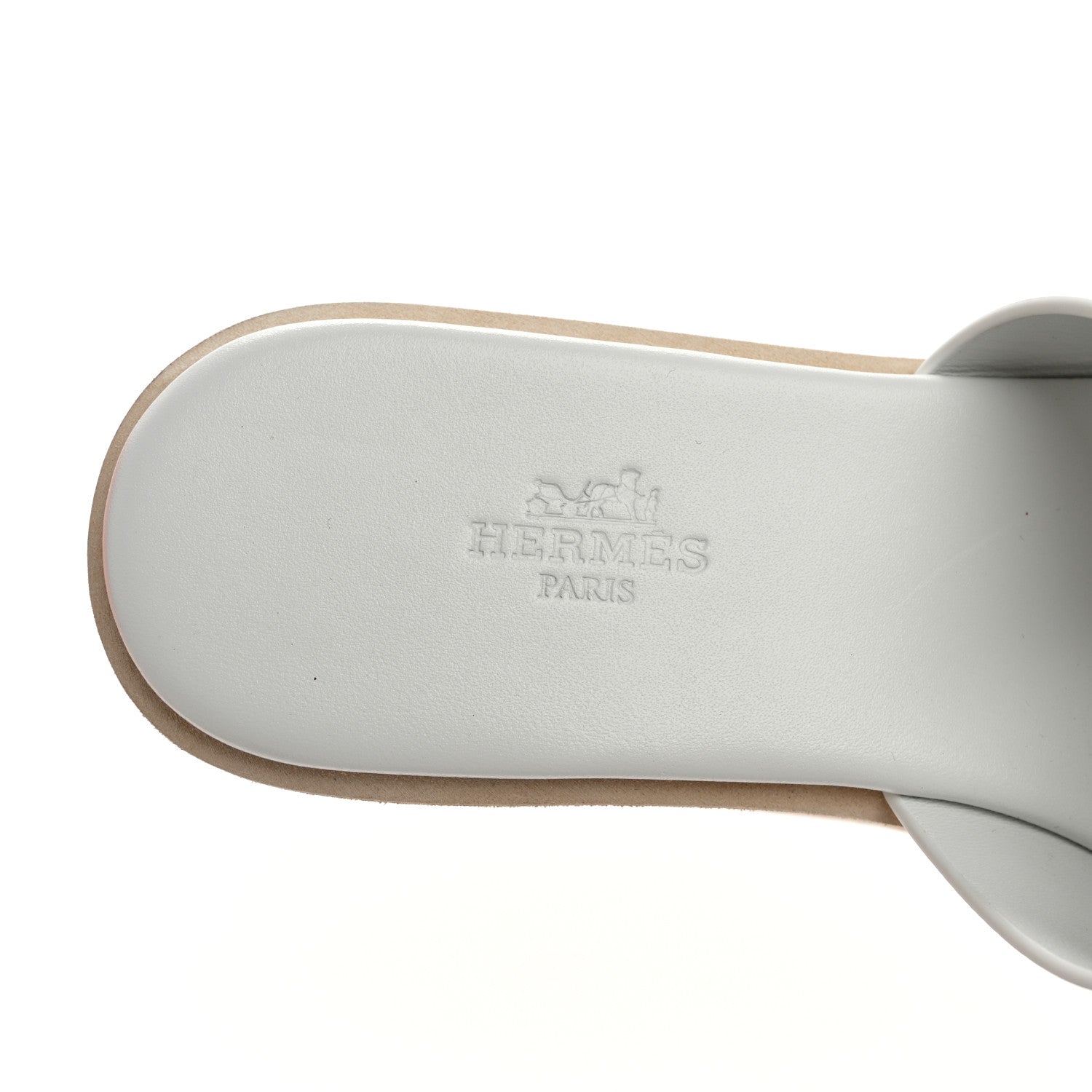 Hermes Calfskin Cork Eze 30 Sandals 37 White 8 of 10