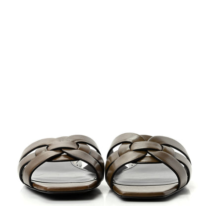 Saint Laurent Calfskin Nu Pied 05 Slide Sandals 37 Brown 2 of 11