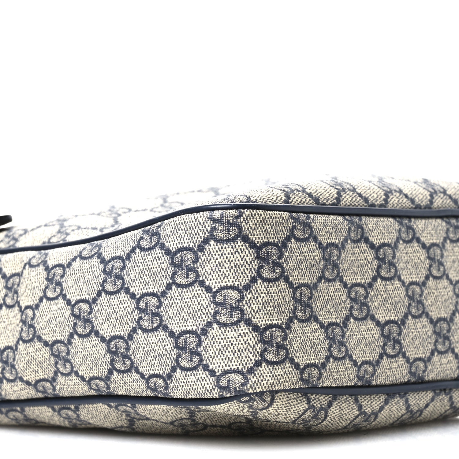 Gucci GG Plus Monogram Selleria Calfskin Medium Messenger Bag Beige Blue 9 of 11