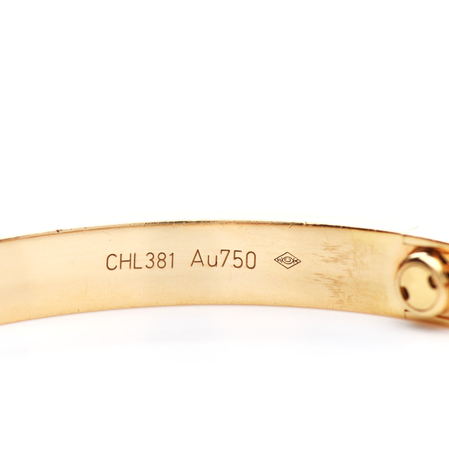 18K Yellow Gold LOVE Bracelet 20