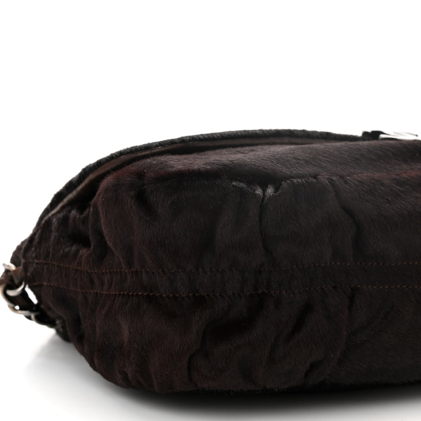 Pony Hair Sharpei Flap Tote Brown