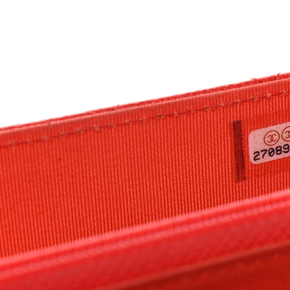 Chanel Caviar Quilted Square Wallet On Chain WOC Red 7 of 11