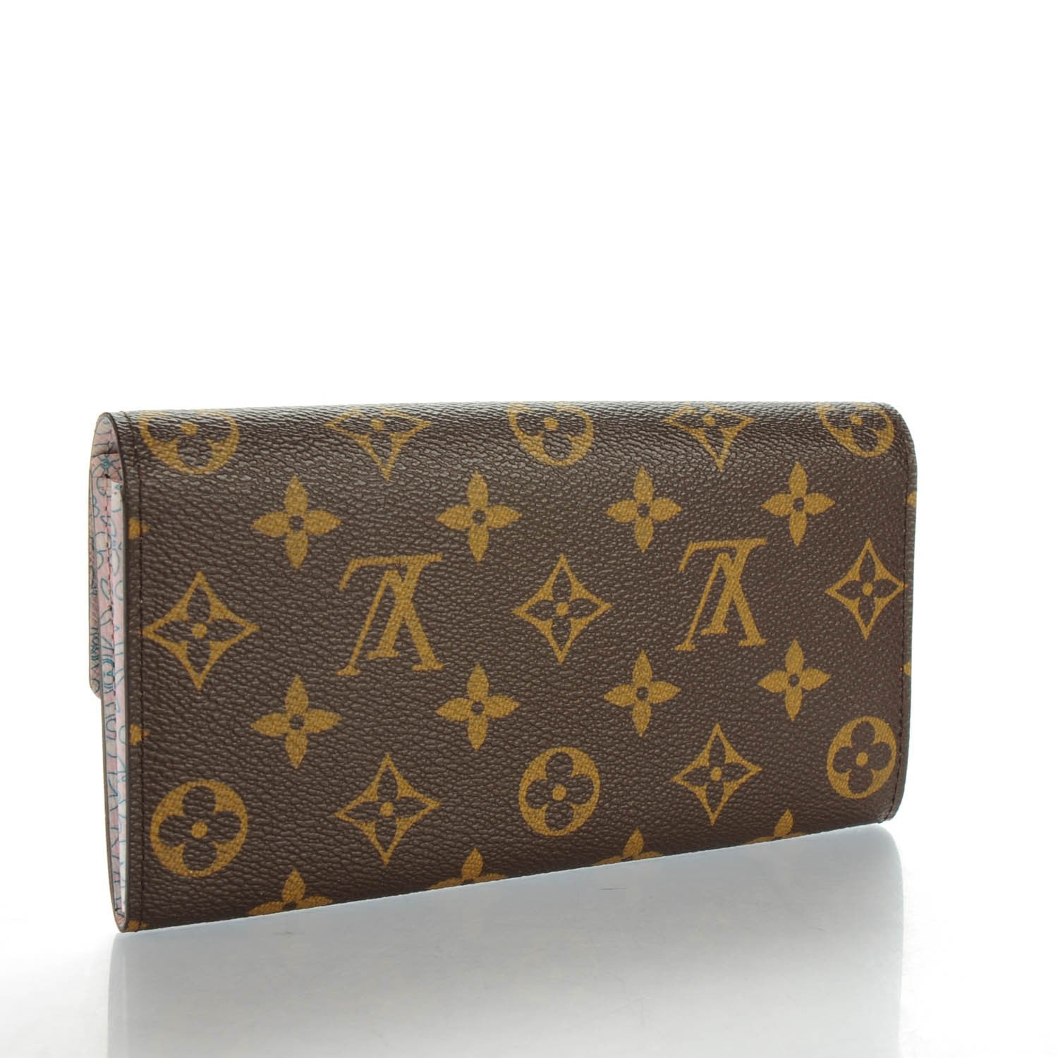 Louis Vuitton Monogram Fleuri Sarah Wallet Rose 4 of 18