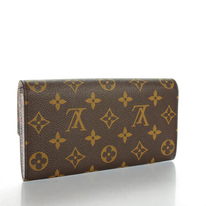 Louis Vuitton Monogram Fleuri Sarah Wallet Rose 4 of 18