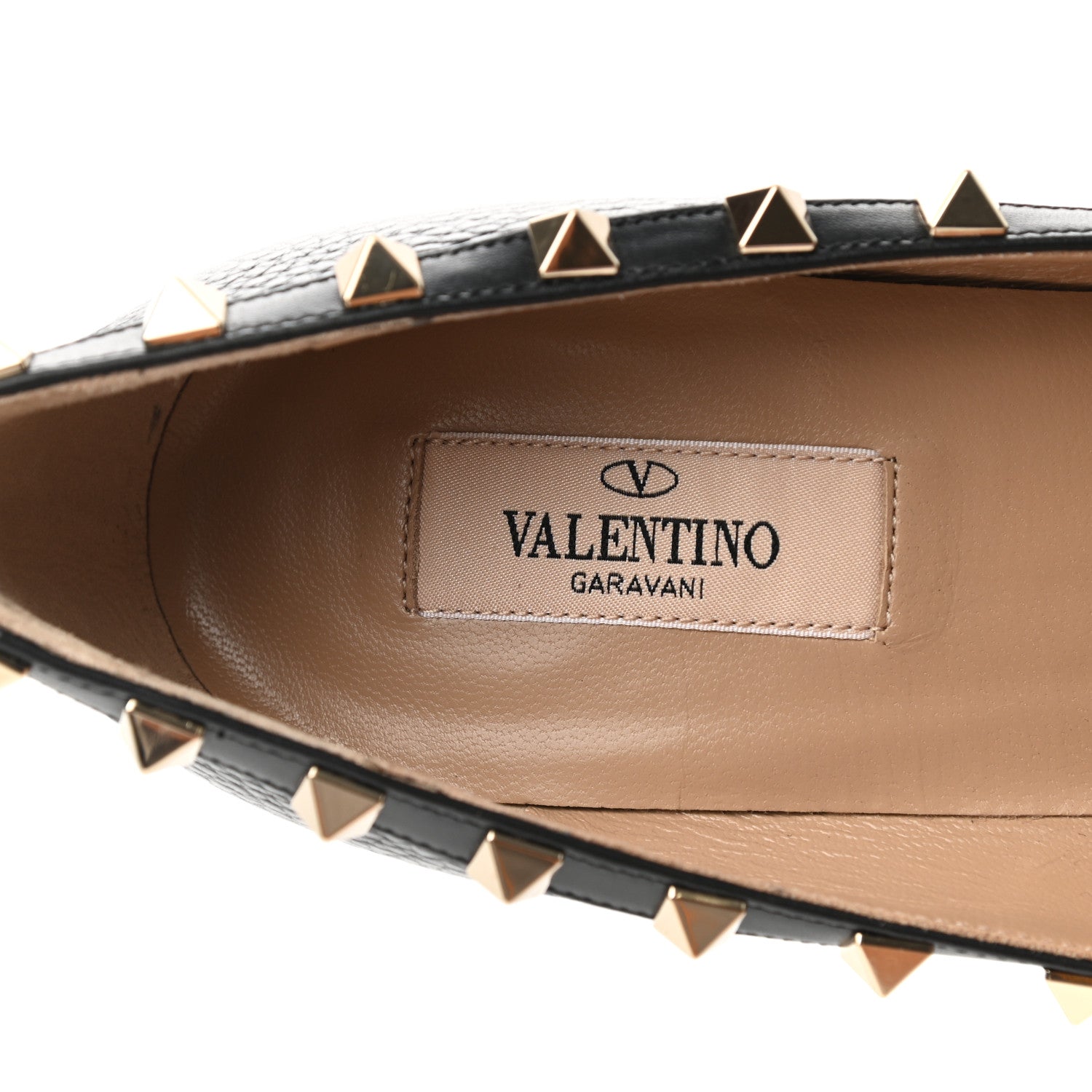 Valentino Garavani Pebbled Calfskin Rockstud 100mm Pumps 38 Black 7 of 8