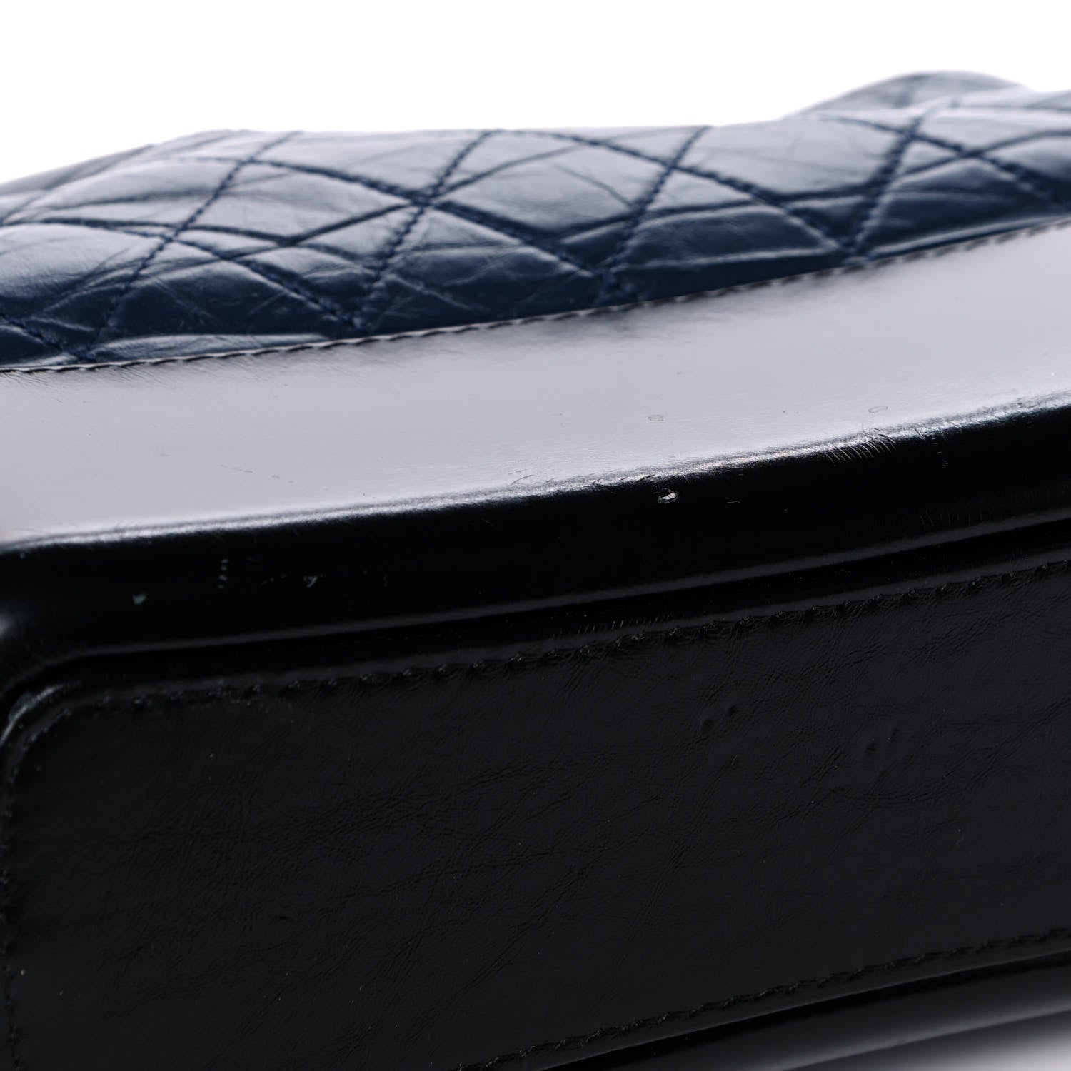 Chanel Aged Calfskin Quilted Medium Gabrielle Hobo Navy Black 13 of 13