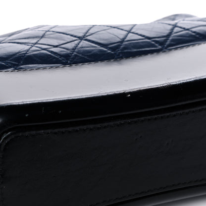 Chanel Aged Calfskin Quilted Medium Gabrielle Hobo Navy Black 13 of 13