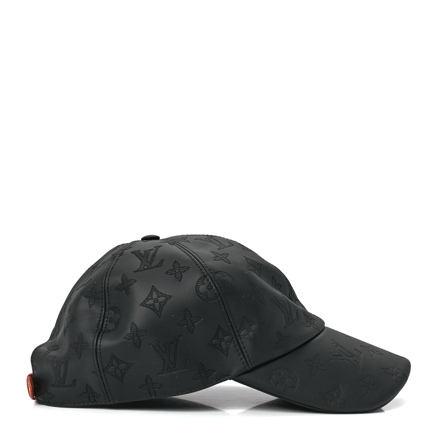 Louis Vuitton Calfskin Monogram Shadow Baseball Cap 60 Black 4 of 7