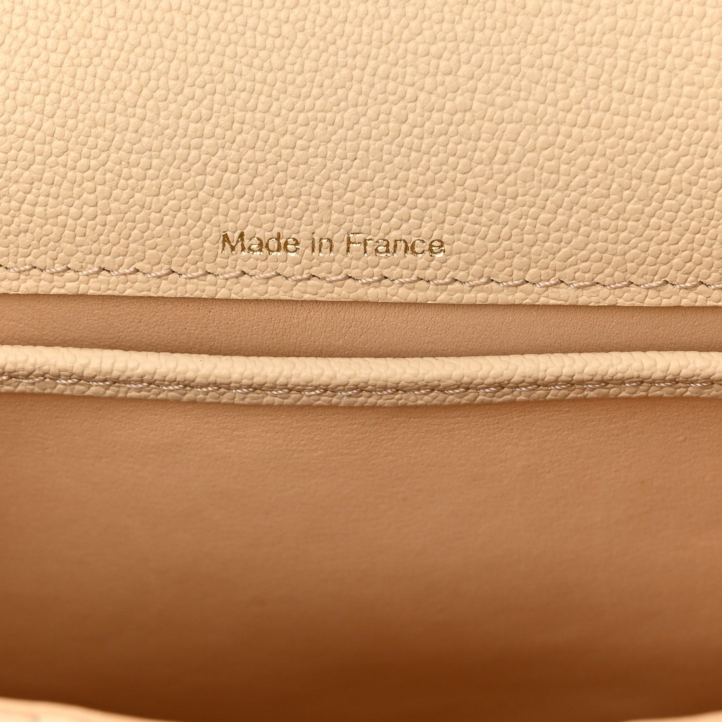 Grained Calfskin Mini Brillant Satchel Dune