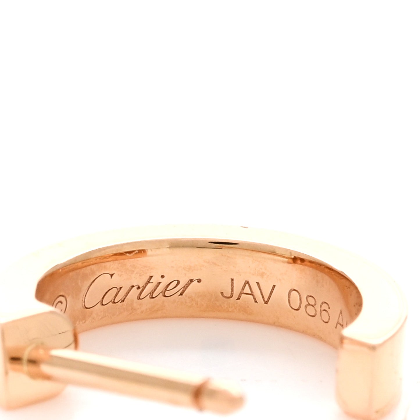 18K Pink Gold Small LOVE Hoop Earrings